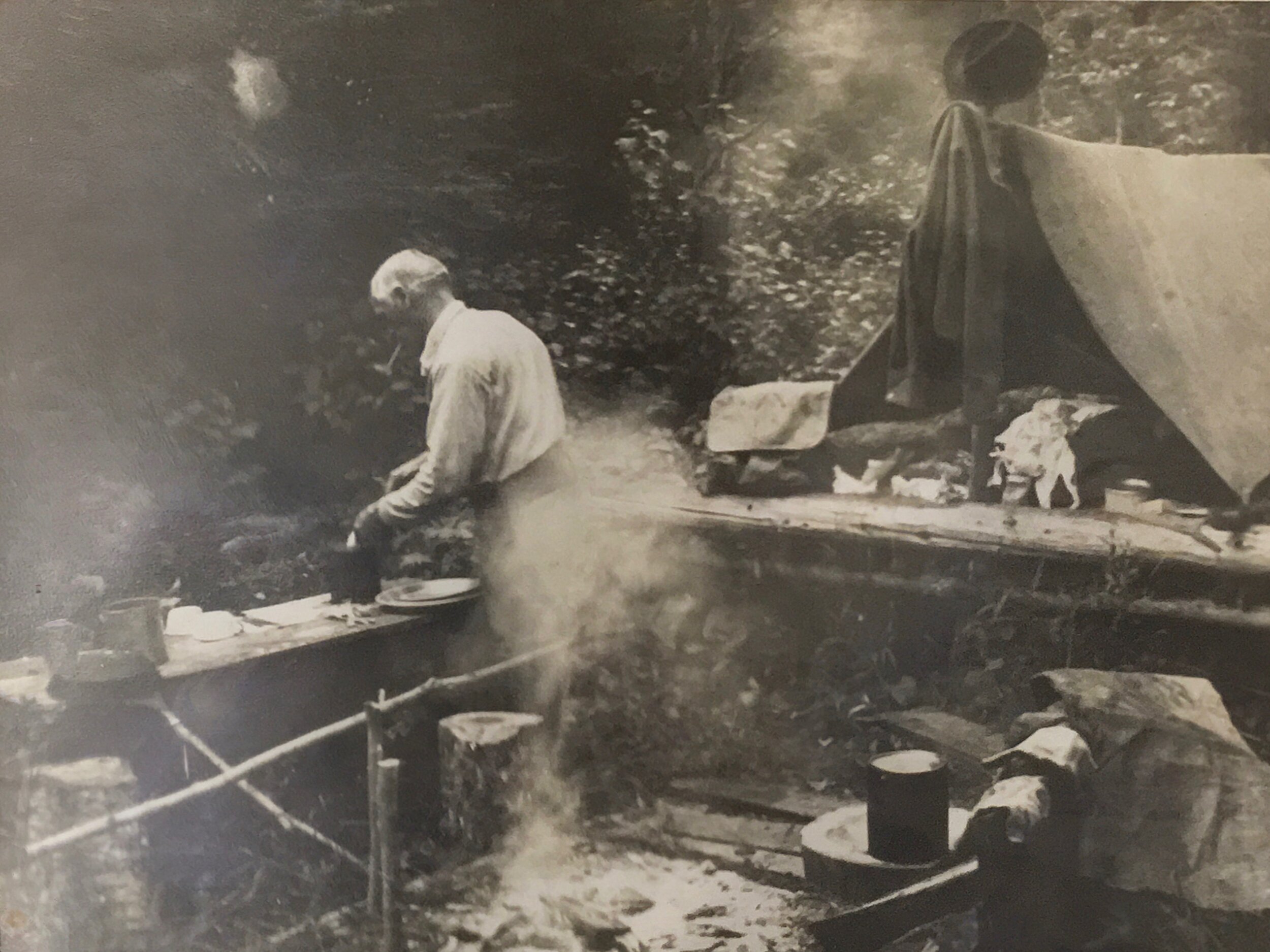 Mr. Bliss Doing a Bit of Smithing